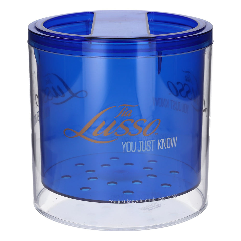 Tia Lusso Likör Kühler Flaschenkühler you just know neu Kunststoff blau Eiskübel