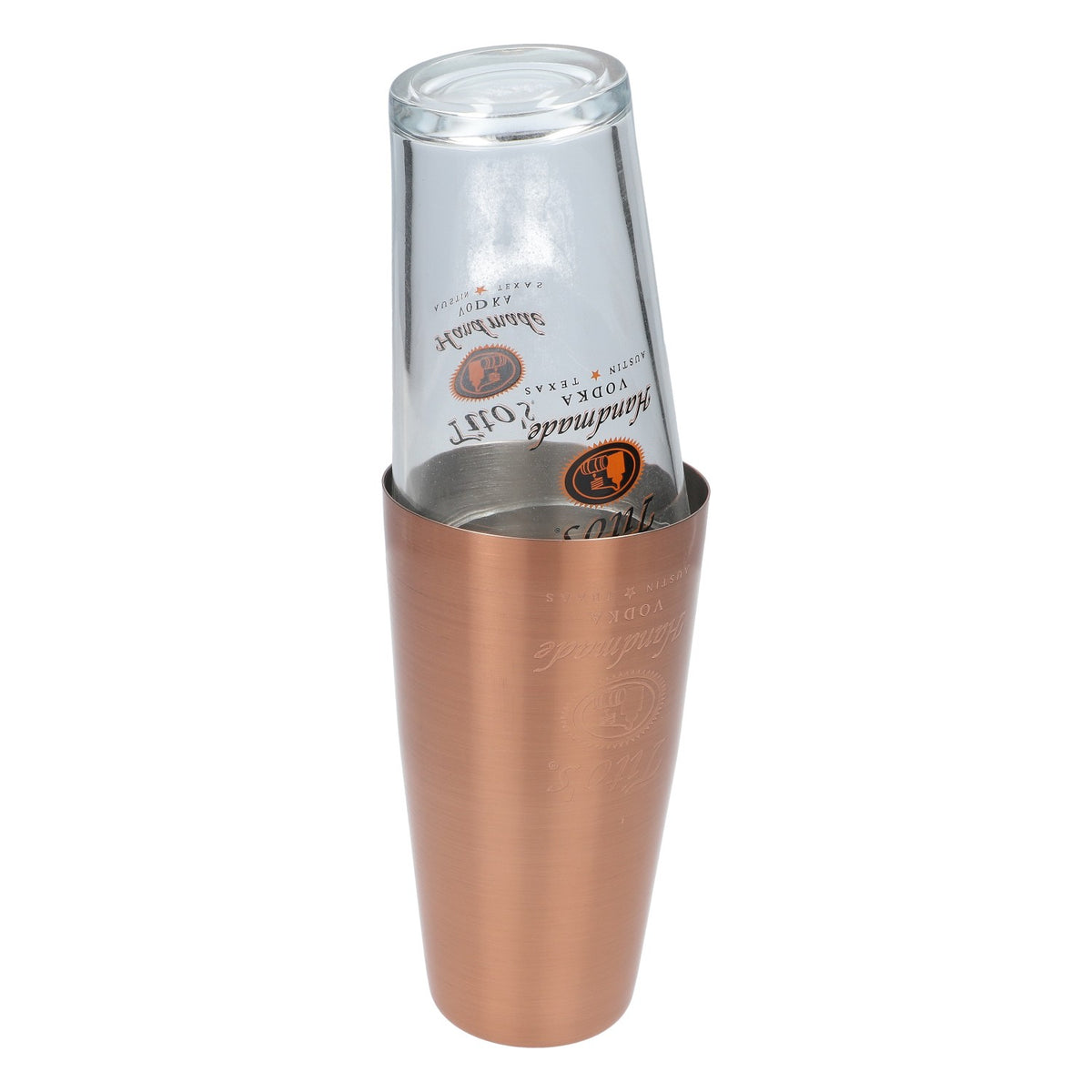 Titos Boston Shaker Kupferdesign Edelstahl Mixer Barkeeper Zubehör Mixology – Ansicht 2