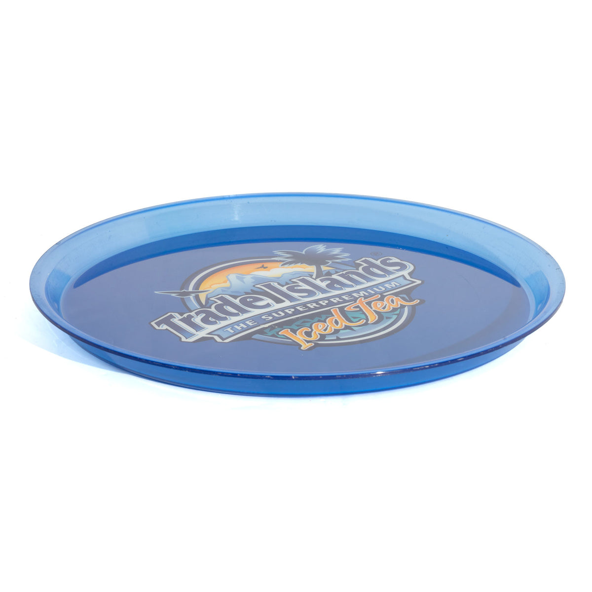 Trade Islands Eistee Tablett Serviertablett Kellnertablett RundtablettBlau 37cm Durchmesser – Ansicht 3