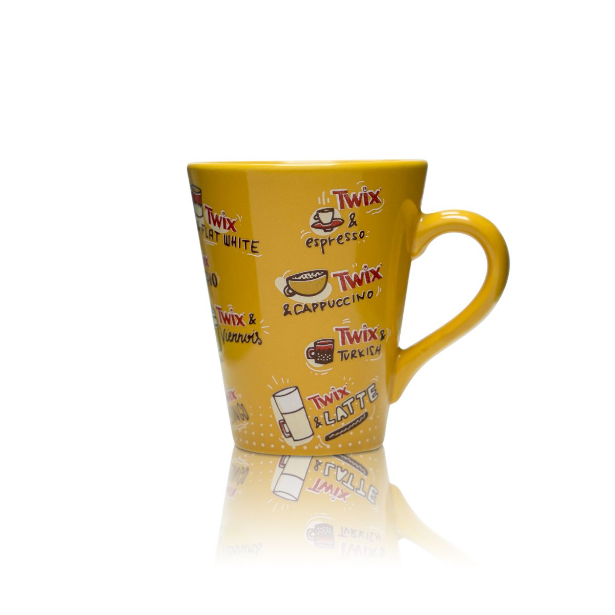 Twix Kaffeetasse Glas 0,28l Teetasse Kakaotasse Heiße Schokolade Geschirr