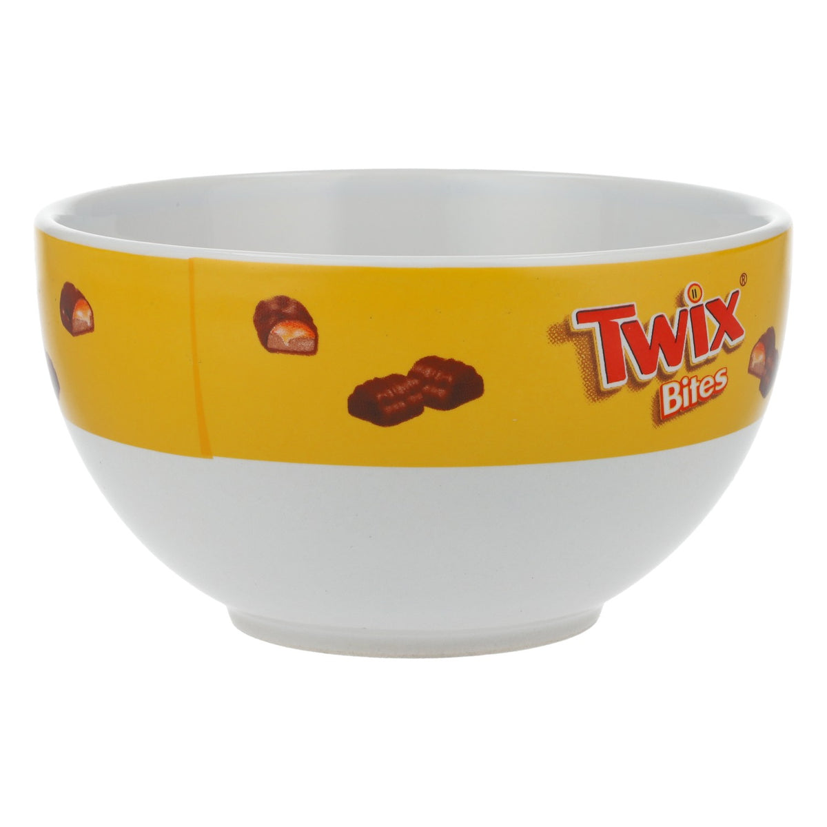 Twix Süßigkeiten Müslischale Snackschale weiß/gelb Heute schon geteilt? – Ansicht 2