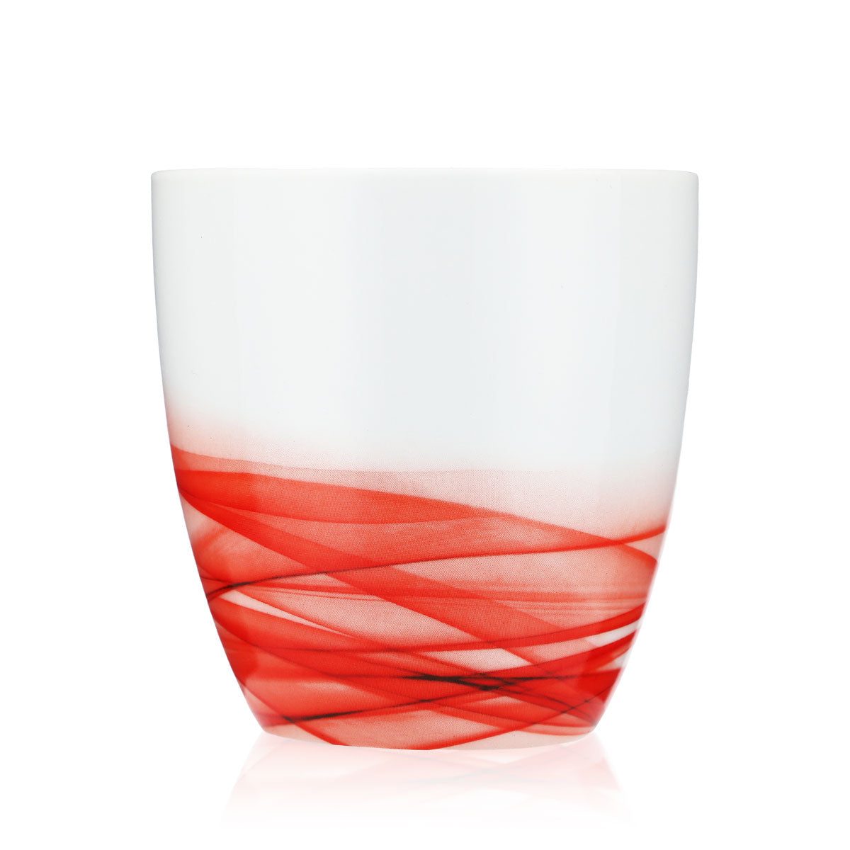 Unilever Becher Kaffeebecher Porzellan Glas 0,4l Tasse Weiß/Rot – Ansicht 3