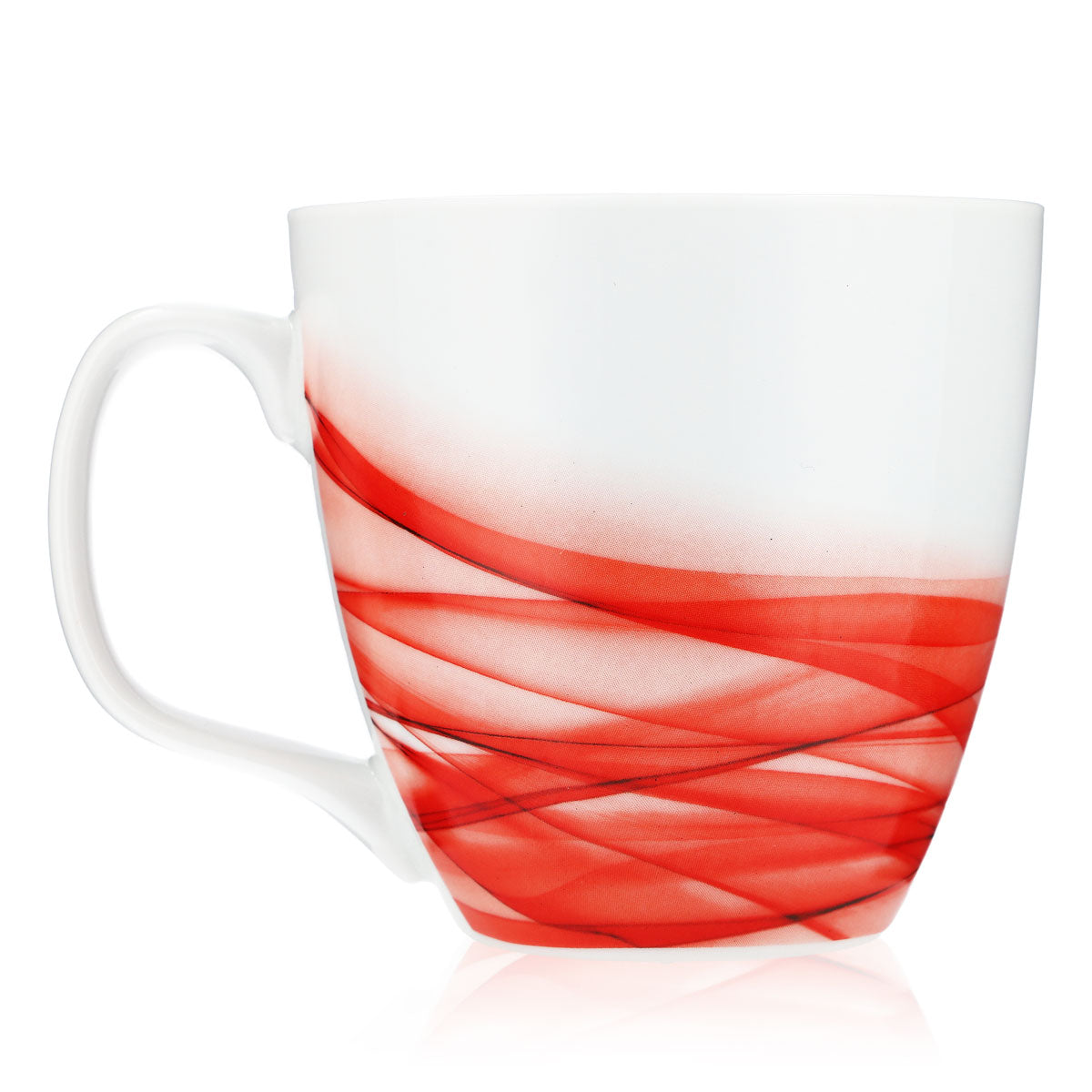 Unilever Becher Kaffeebecher Porzellan Glas 0,4l Tasse Weiß/Rot – Ansicht 4