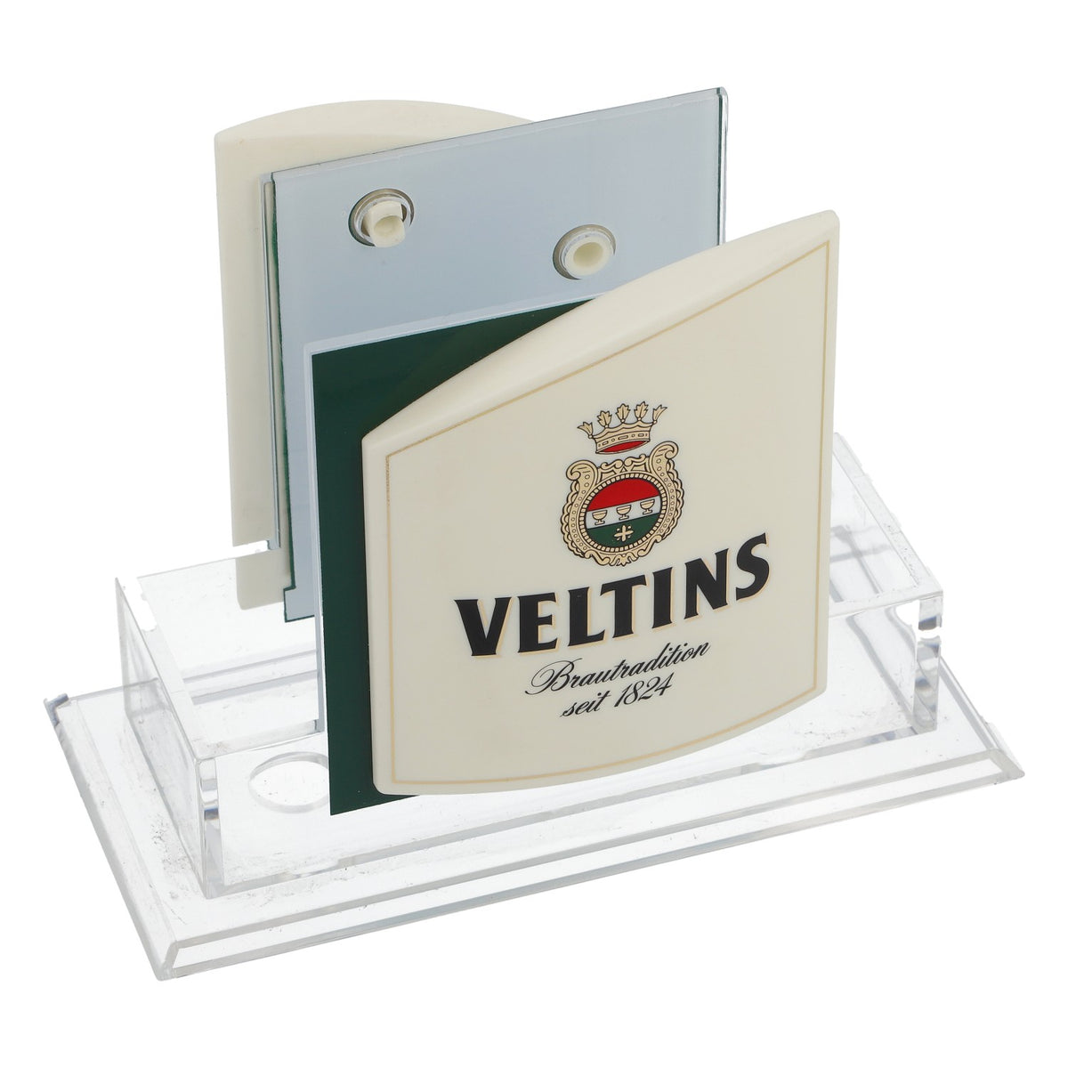 Veltins Bier Bierdeckelhalter Tischaufsteller Speisekartenhalter Kartenhalter