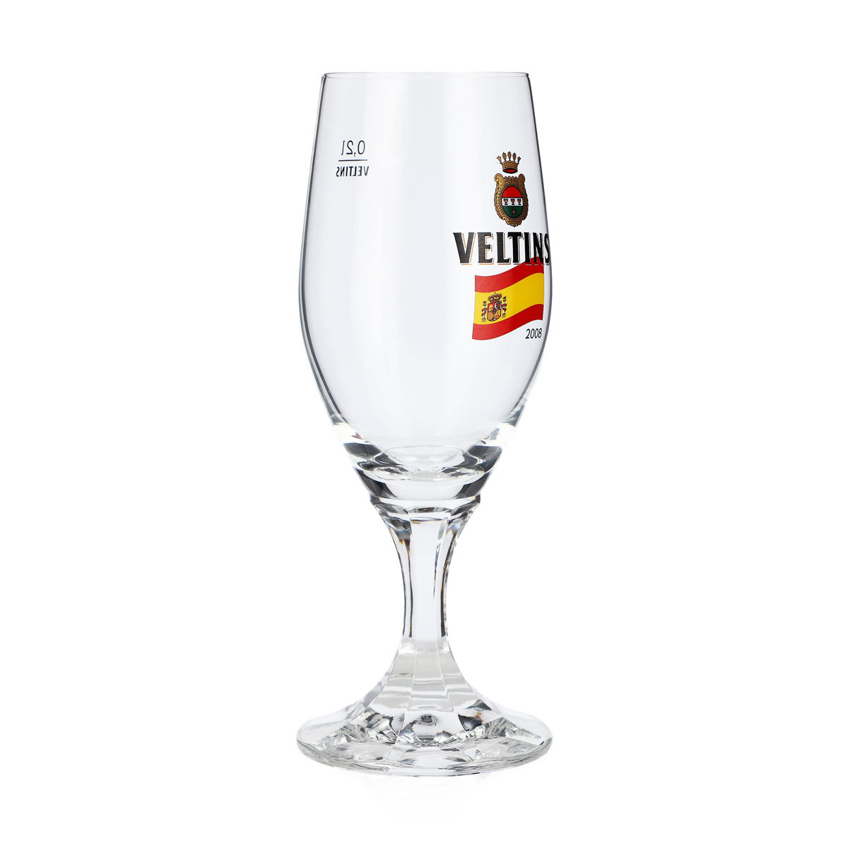 Veltins Bier Glas 0,2l Pokalglas EM 2008 Spanien Sonderedition Bierglas Pilsglas – Ansicht 2