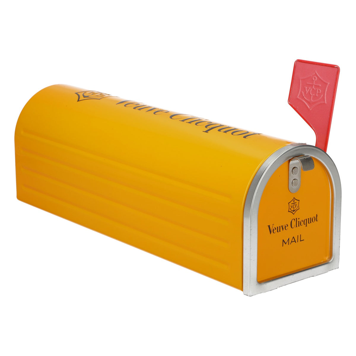 Veuve Clicquot Champagner Flaschenbox US Briefkasten Metall orange – Ansicht 2