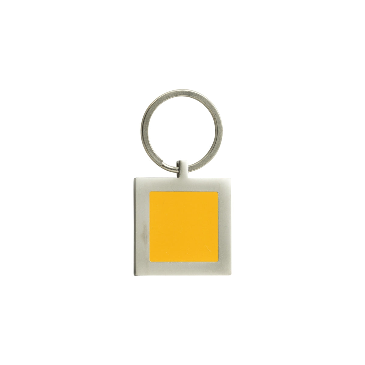 Veuve Clicquot Champagner Schlüsselanhänger Silber Metall Quadrat Orange