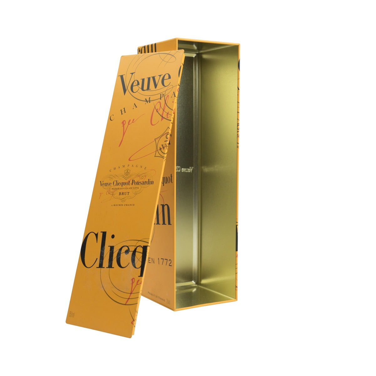Veuve Cliquot Champagner Box 0,75L Orange Ponsardin Tin Dose Geschenk Sammler – Ansicht 3