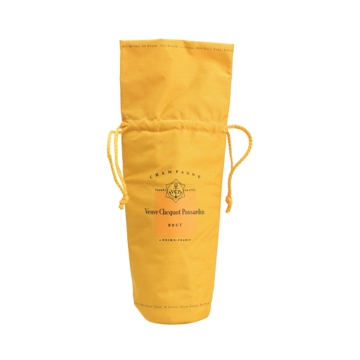 Veuve Cliquot Champagner Flaschentasche 0,7l Orange mit Kordel Geschenk Mantel – Ansicht 2