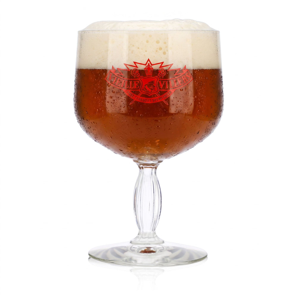 Villers Bier Glas 0,44l Tulpe Vieille Villers Rotes Logo