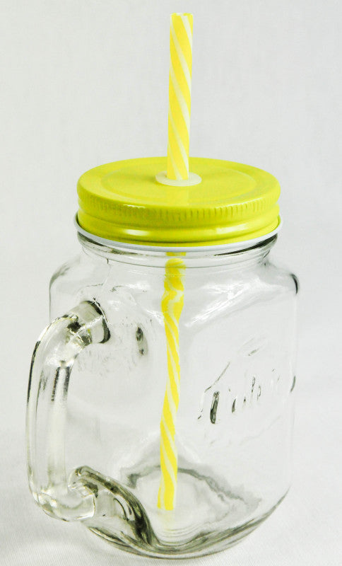 Volvic Wasser Glas Icetee Jar Glas Gläser Iceteekrug Gelbe Ausführung – Ansicht 2