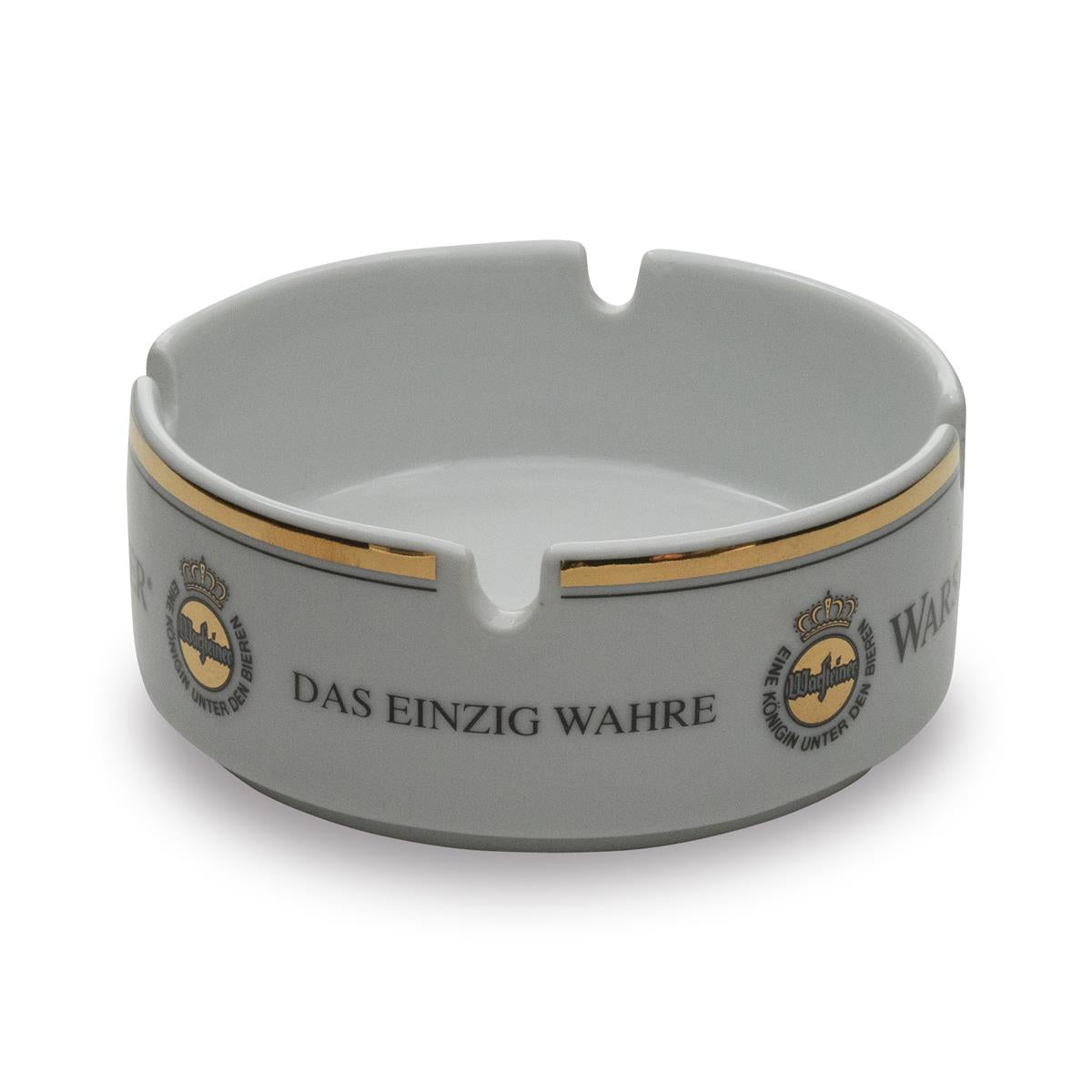 Warsteiner Aschenbecher Keramik Weiß Ø10cm Ashtray Kneipe Rauch Zigarette Smoke
