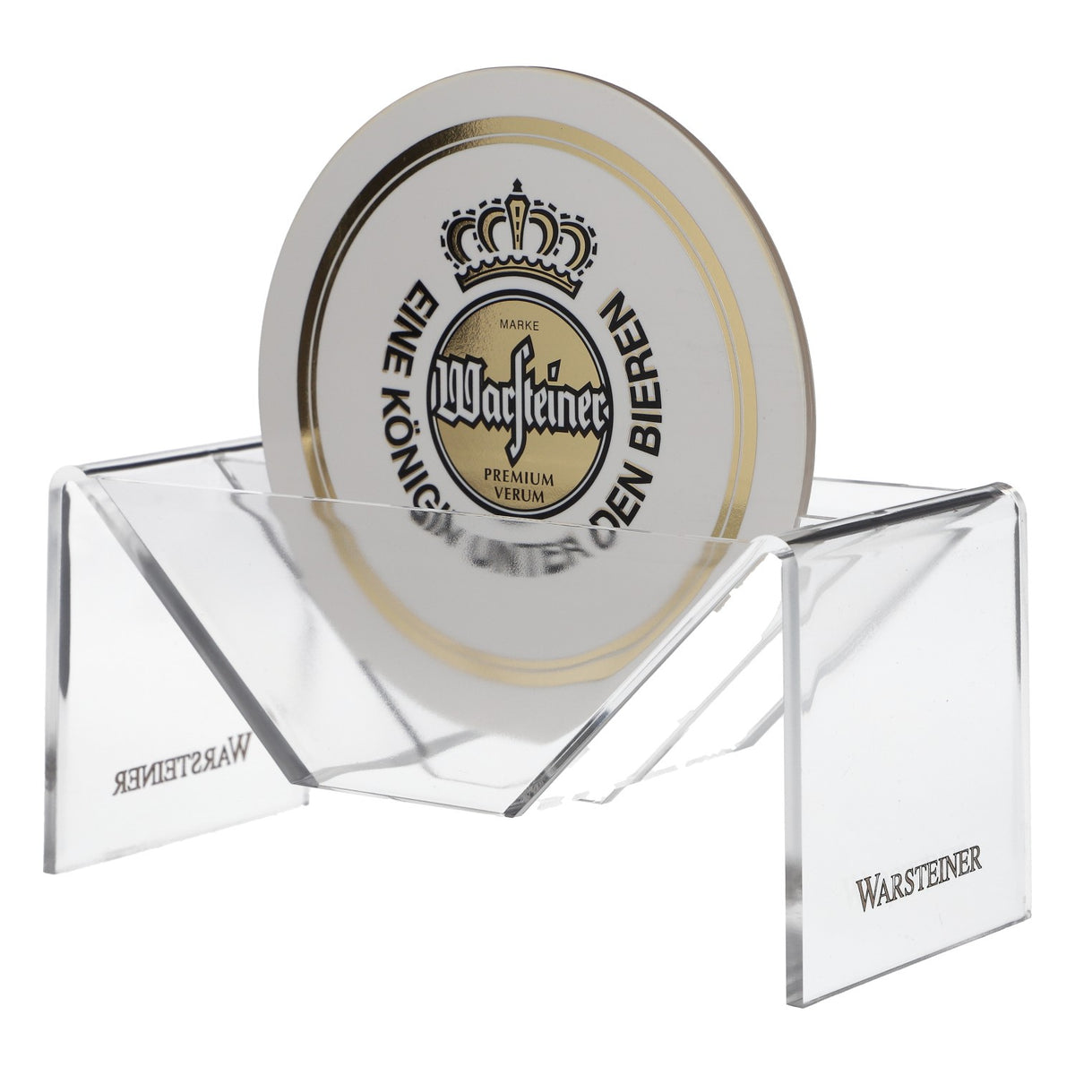 Warsteiner Bier Acryl Bierdeckel Halter rund Tischaufsteller – Ansicht 4