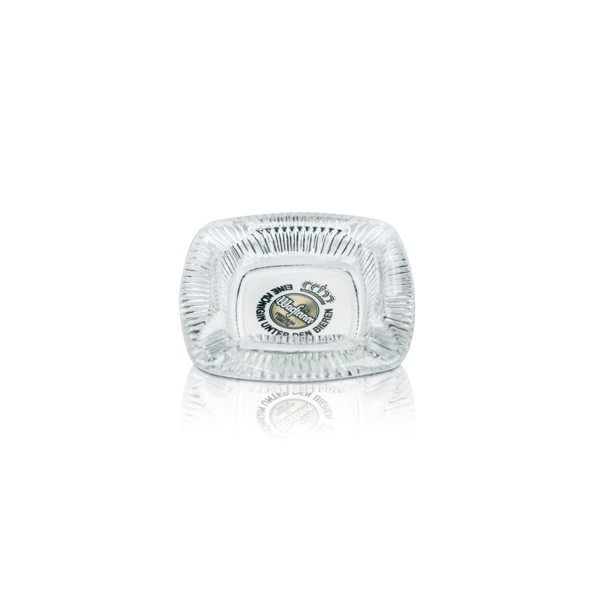 Warsteiner Bier Aschenbecher Glas Relief Design 12,5x12,5 Ascher Tisch Zigarette