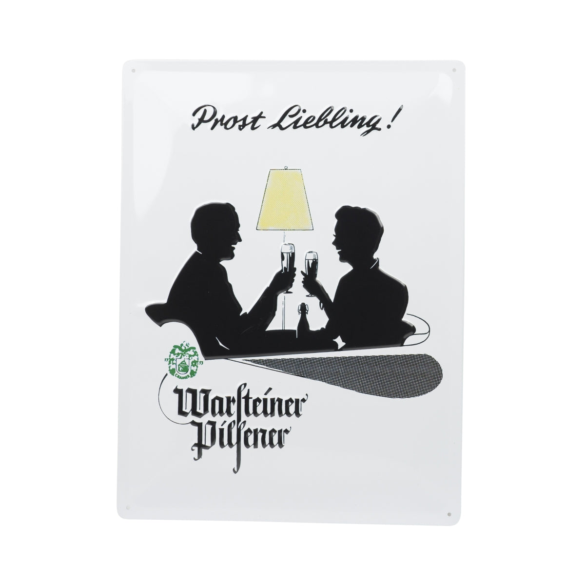 Warsteiner Bier Blechschild 40x30 Prost Liebling Wand Tafel Metall Sign Retro
