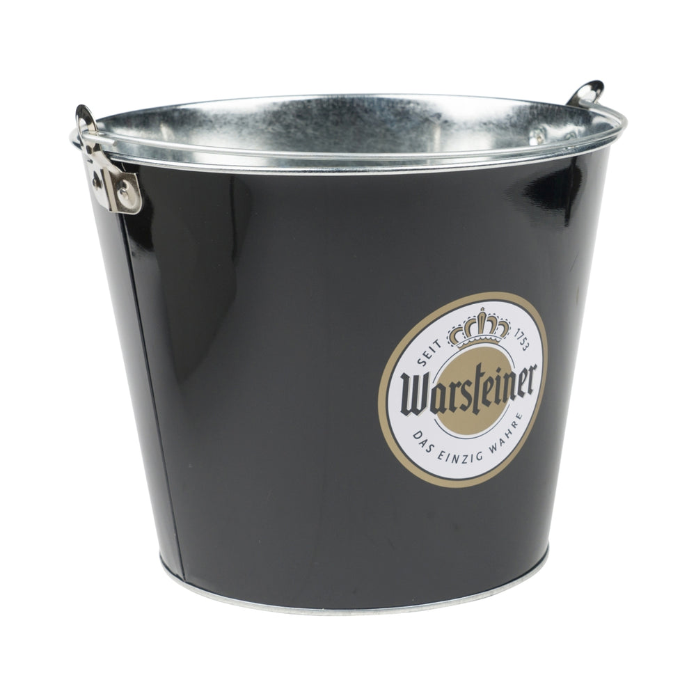 Warsteiner Bier Eiseimer Kühler Henkel Flaschen Eiswürfel Kübel Metall Box Bar