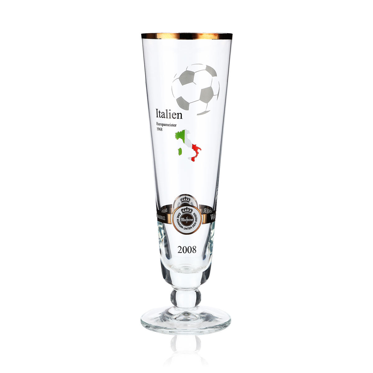 Warsteiner Bier Glas Bierglas Sammelglas 0,28l Pokal "Italien" EM 2008