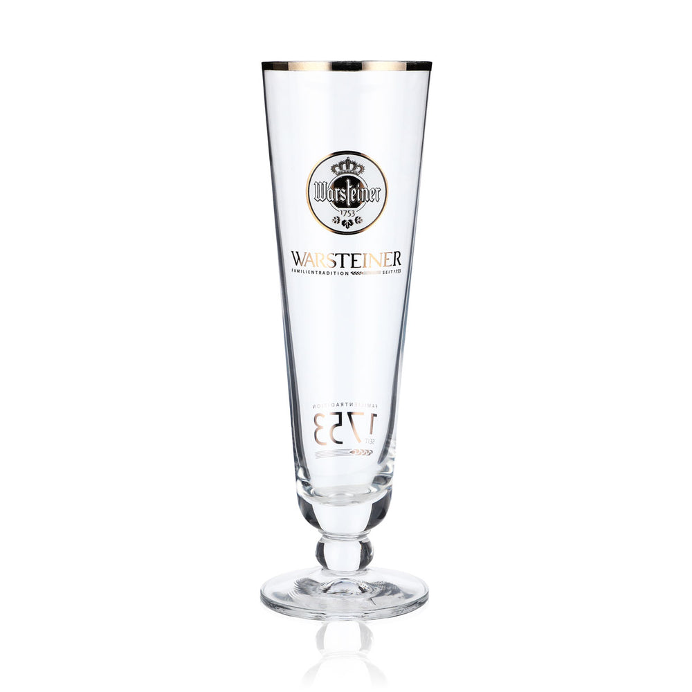 Warsteiner Bier Glas Biergläser 0,28l Pokal/Tulpe 1753 Logo Platinrand