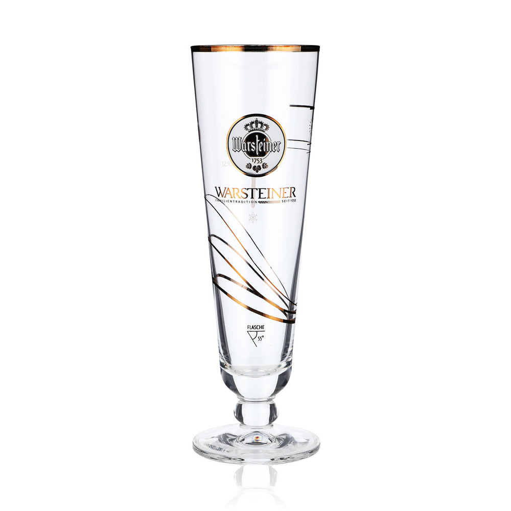 Warsteiner Bier Glas Biergläser Anleitungs Bier Glas mit färbener Temperatur "F"