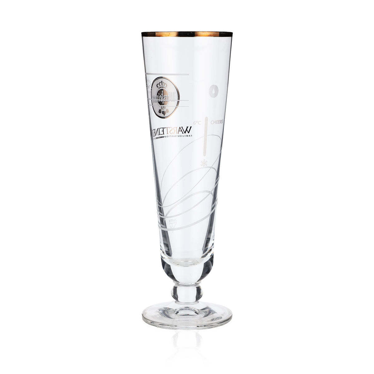 Warsteiner Bier Glas Biergläser Anleitungs Bier Glas mit färbener Temperatur "Z" – Ansicht 3