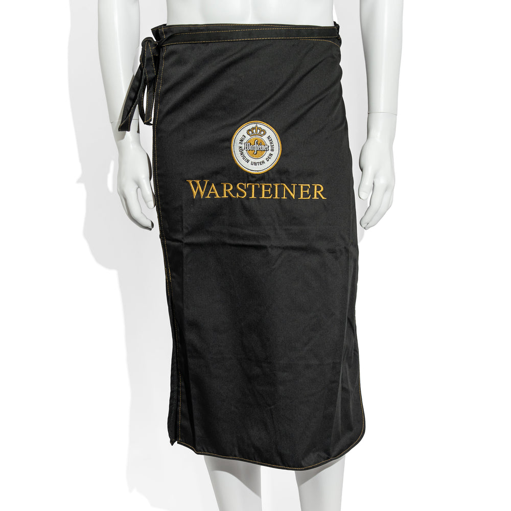 Warsteiner Bier Glas Kellnerschürze schwarz nur Logo Mischgewebe Schürze