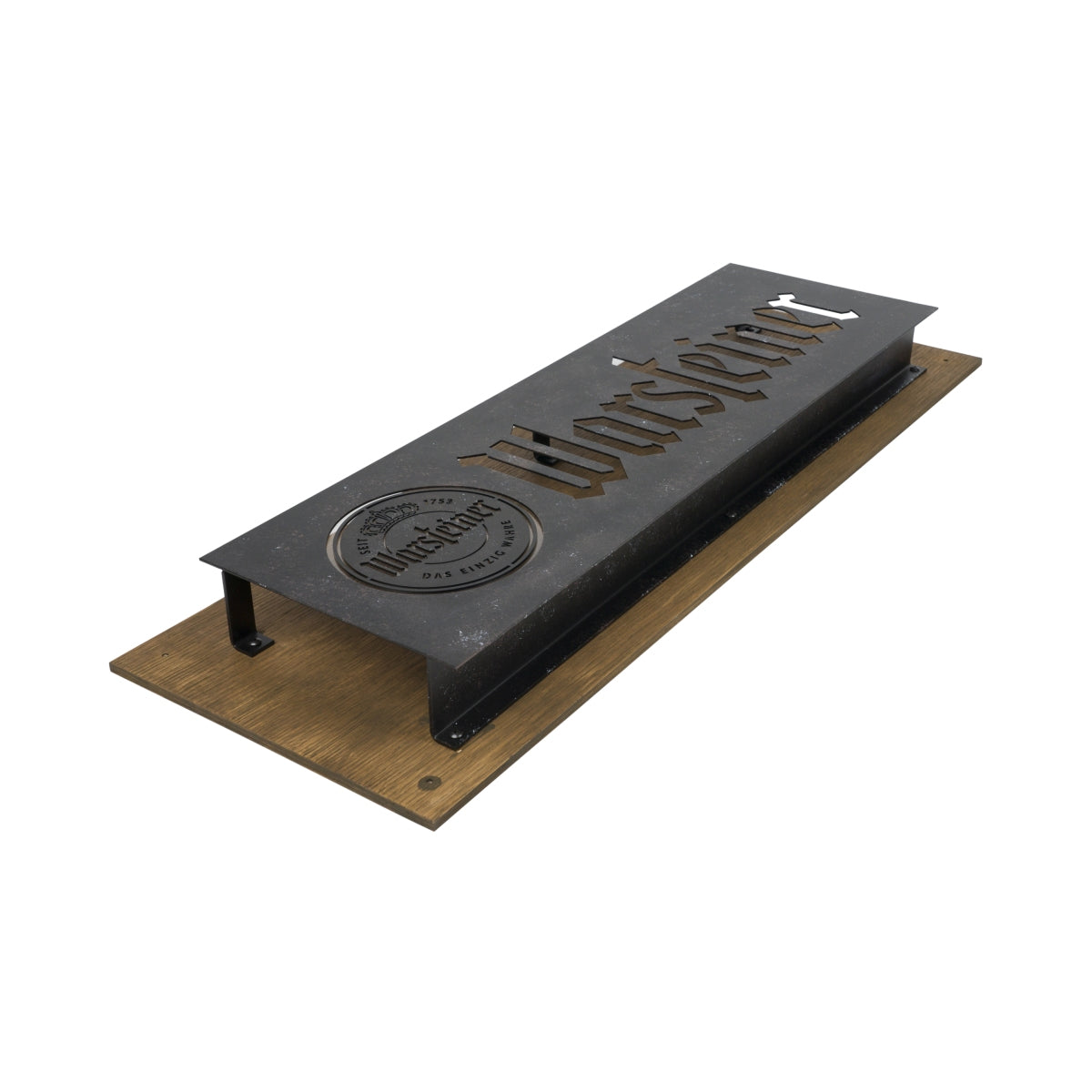 Warsteiner Bier Leuchtreklame 70x25cm LED Schild Licht Werbetafel Holz Wand – Ansicht 5