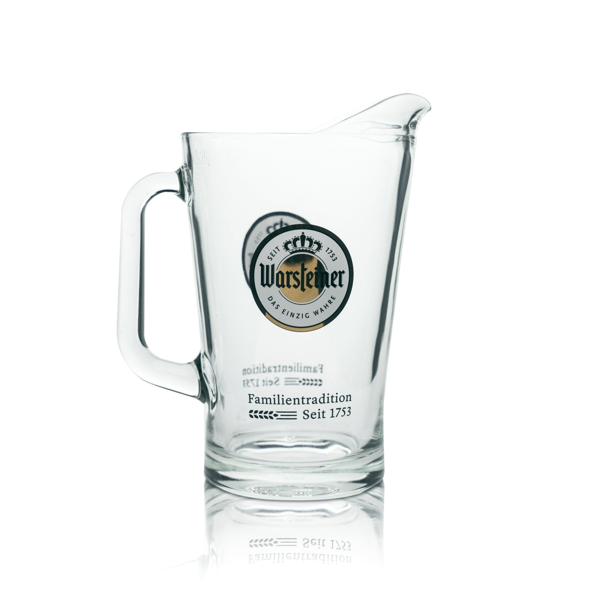 Warsteiner Bier Pitcher 1,5l Karaffe Glas Krug Ausgießer Eimer Henkel Kanne