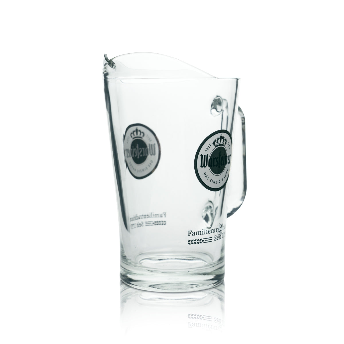 Warsteiner Bier Pitcher 1,5l Karaffe Glas Krug Ausgießer Eimer Henkel Kanne – Ansicht 2
