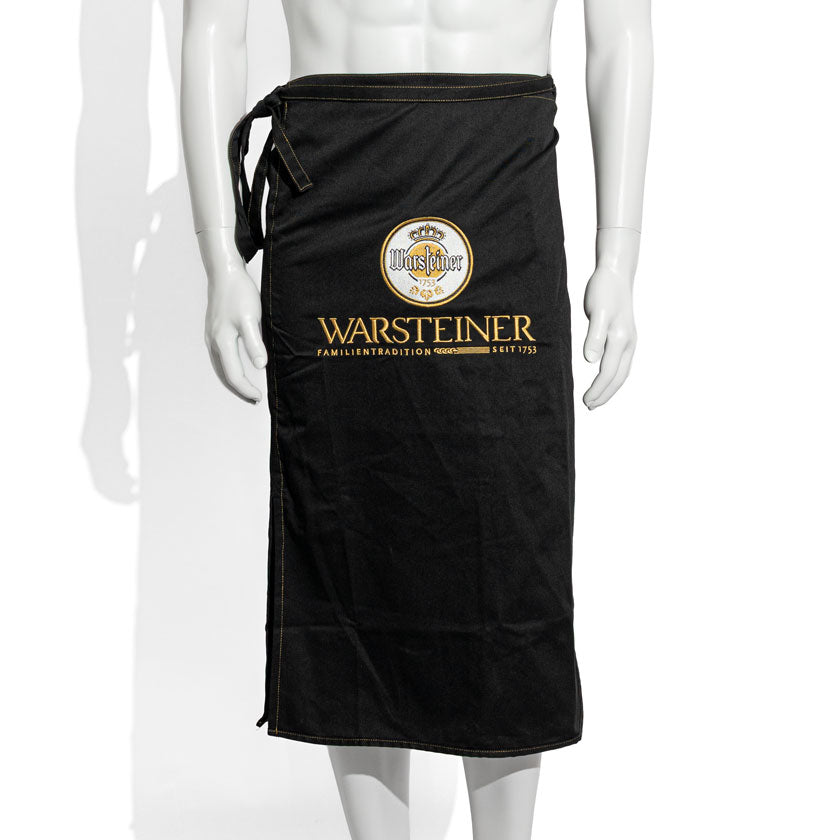 Warsteiner Bier Schürze Bistroschürze neue Collection Jeansstoff schwarz
