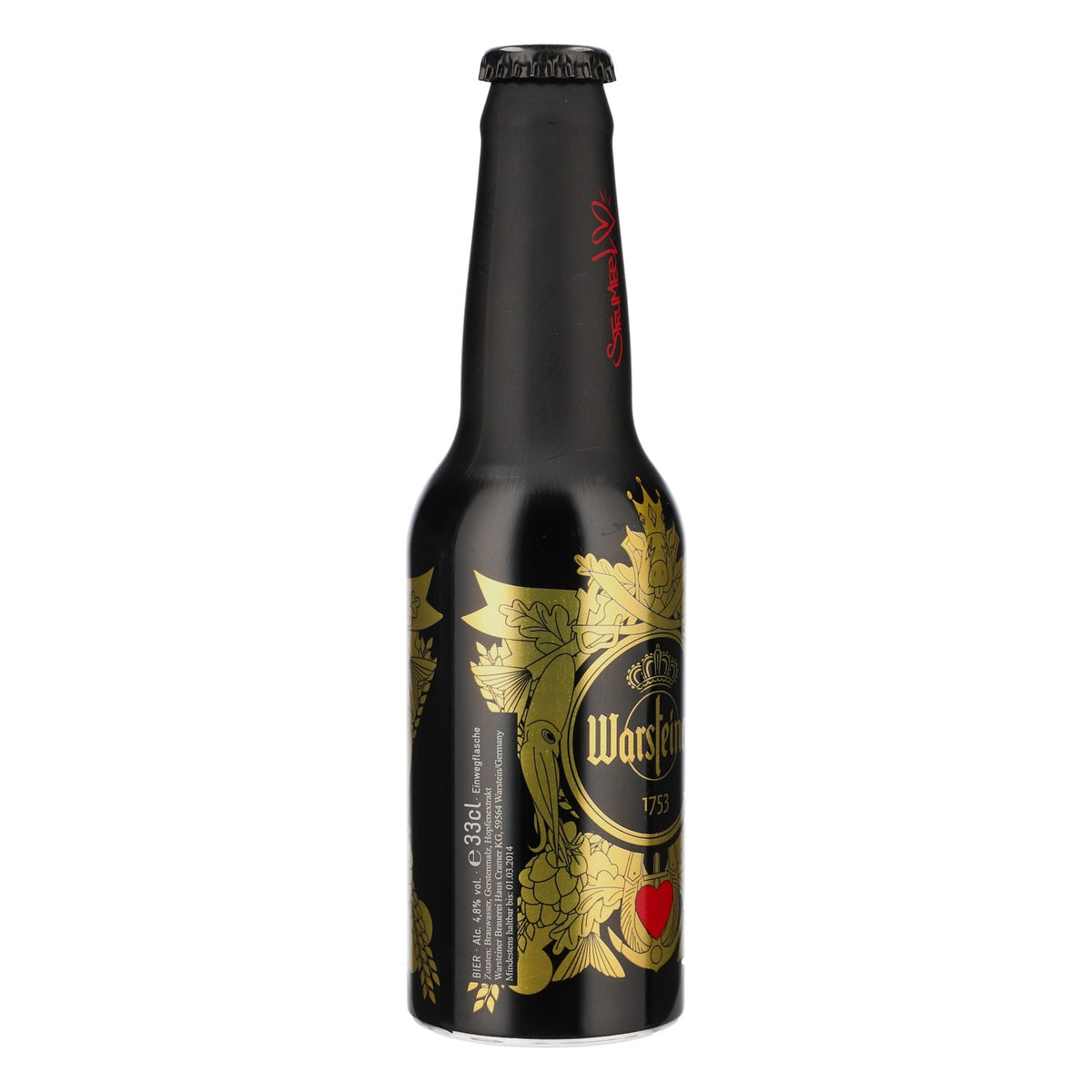 Warsteiner Bier Showflasche 0,33l Sammleredition schwarz/gold – Ansicht 4