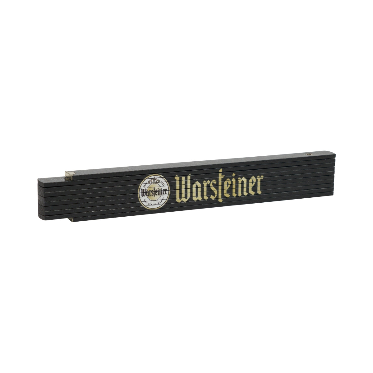 Warsteiner Bier Zollstock 2m Meterstab Winkelskala Qualität schwarz Holz Bar