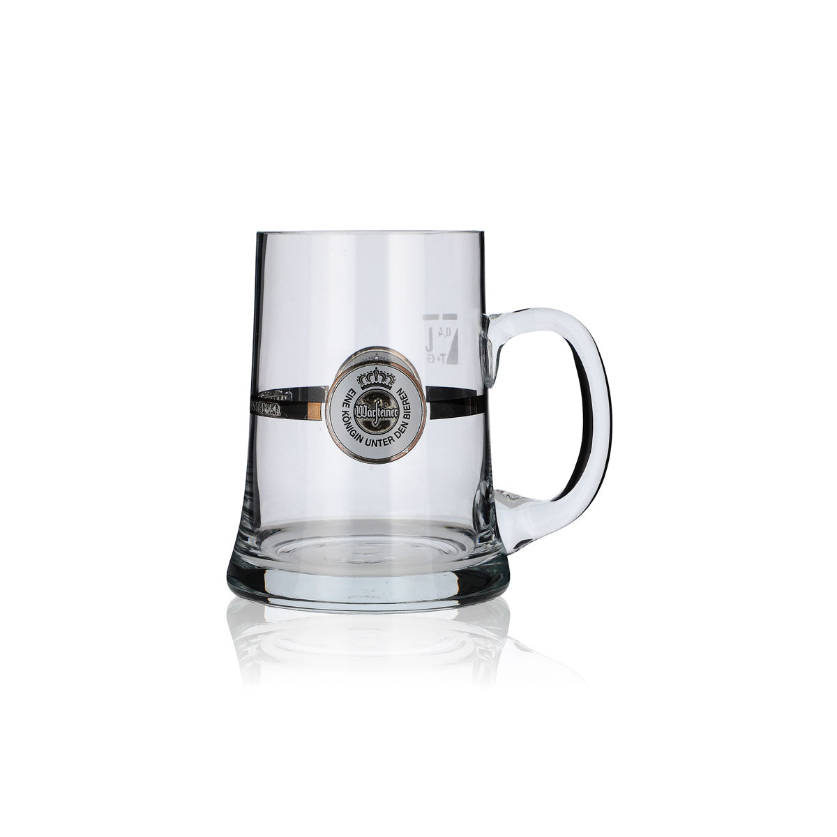 Warsteiner Bierglas Bier Krug Seidel Henkel Glas 0,4l weißes Emblem
