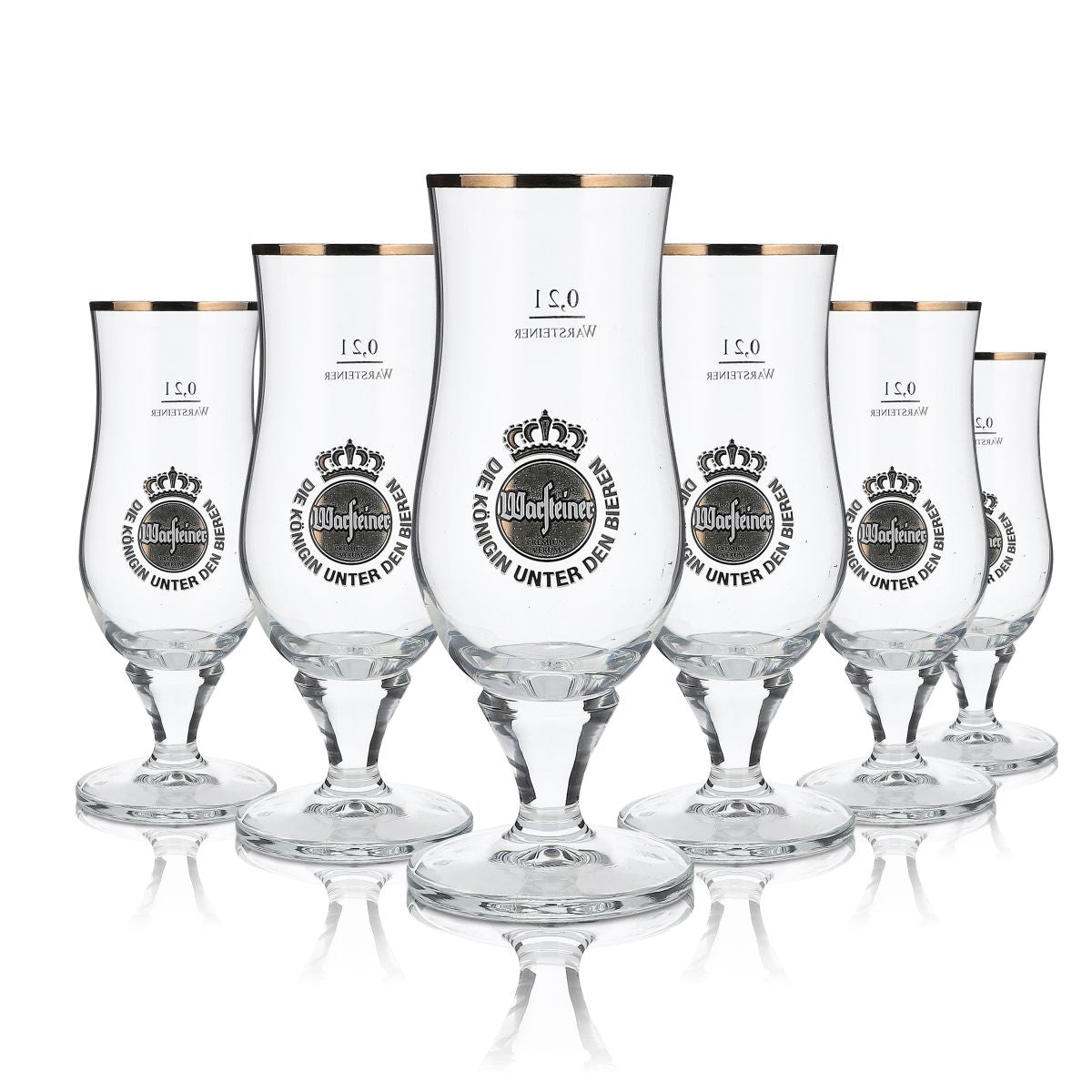 Warsteiner Bierglas Pokalglas 0,2l Exclusiv Pilstulpe Bauchig Brauerei Gastro