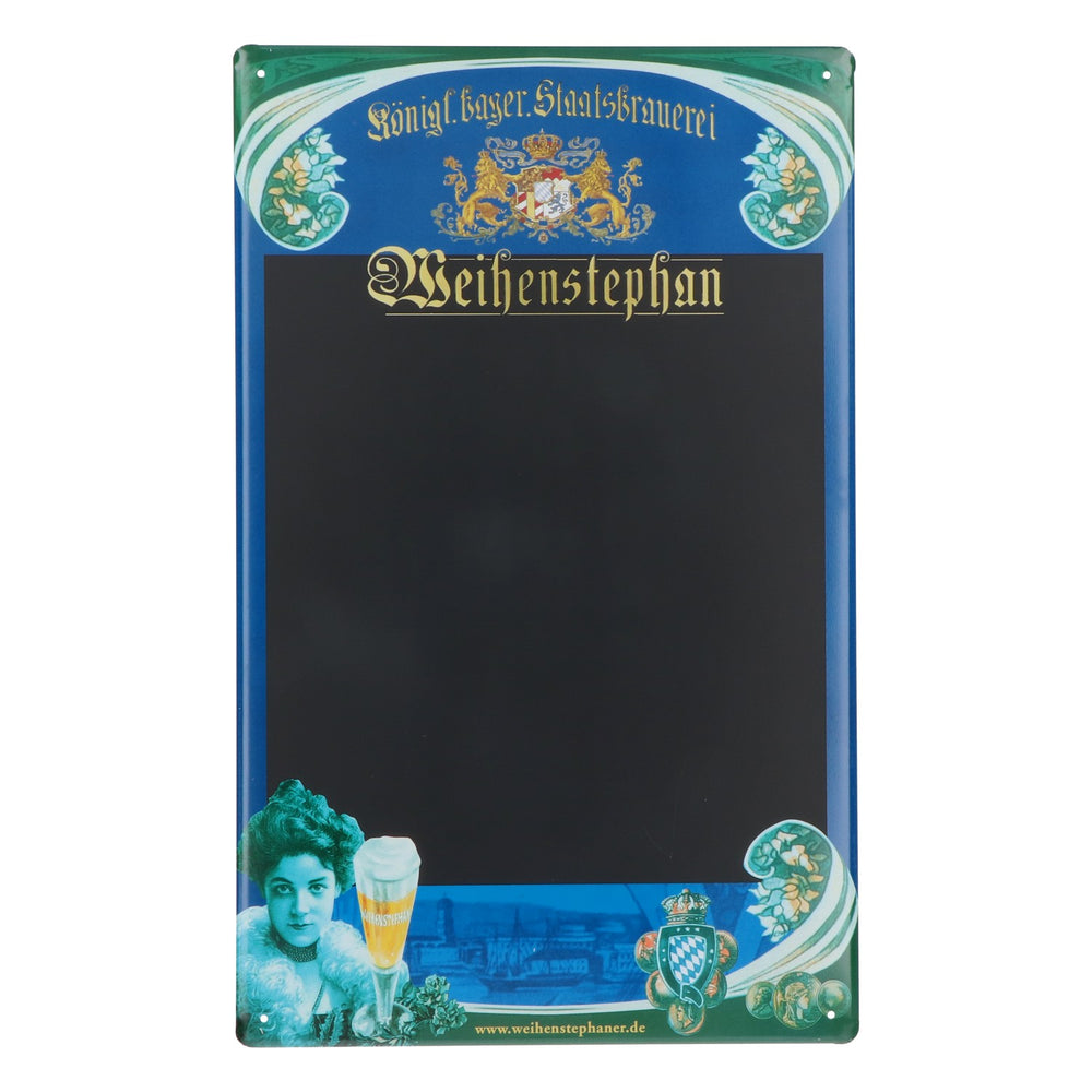 Weihenstephan Bier Blechschild Magnettafel mit Magnet als Bierflasche Metall