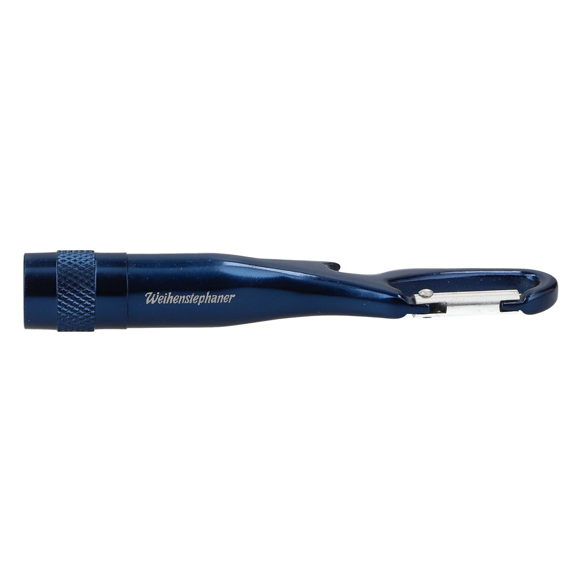 Weihenstephan Bier Taschenlampe Flaschenöffner Karabiner Metall blau – Ansicht 2
