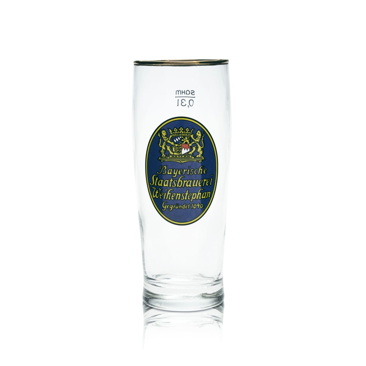 Weihenstephan Bierglas Sammlerglas 0,3l Willi Becher Goldrand Gläser Liebhaber