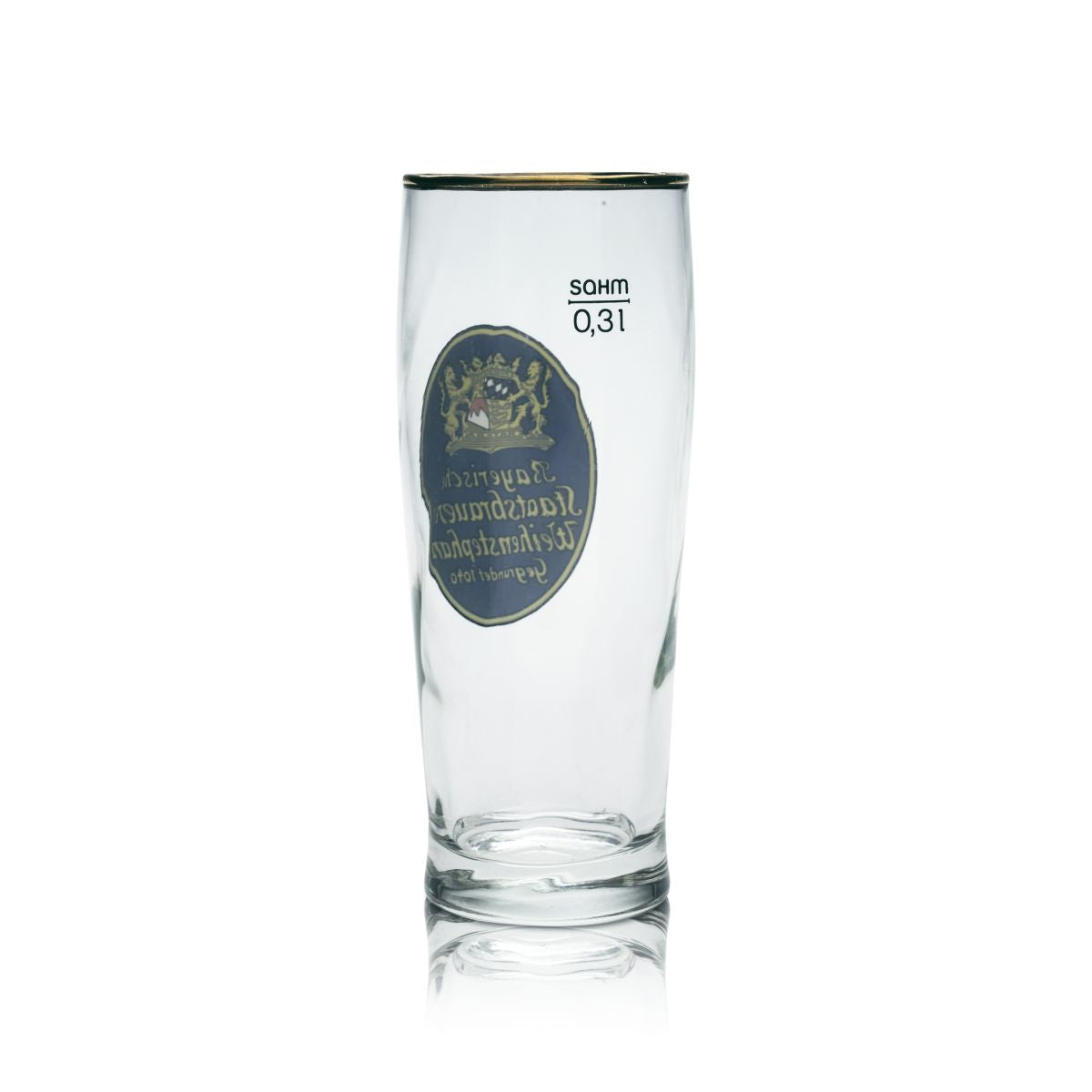 Weihenstephan Bierglas Sammlerglas 0,3l Willi Becher Goldrand Gläser Liebhaber – Ansicht 2