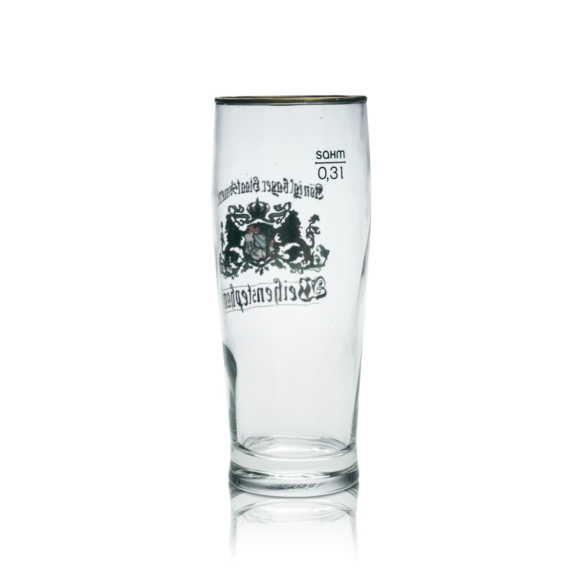 Weihenstephan Bierglas Sammlerglas 0,3l Willi Becher Gläser Goldrand Brauerei – Ansicht 2