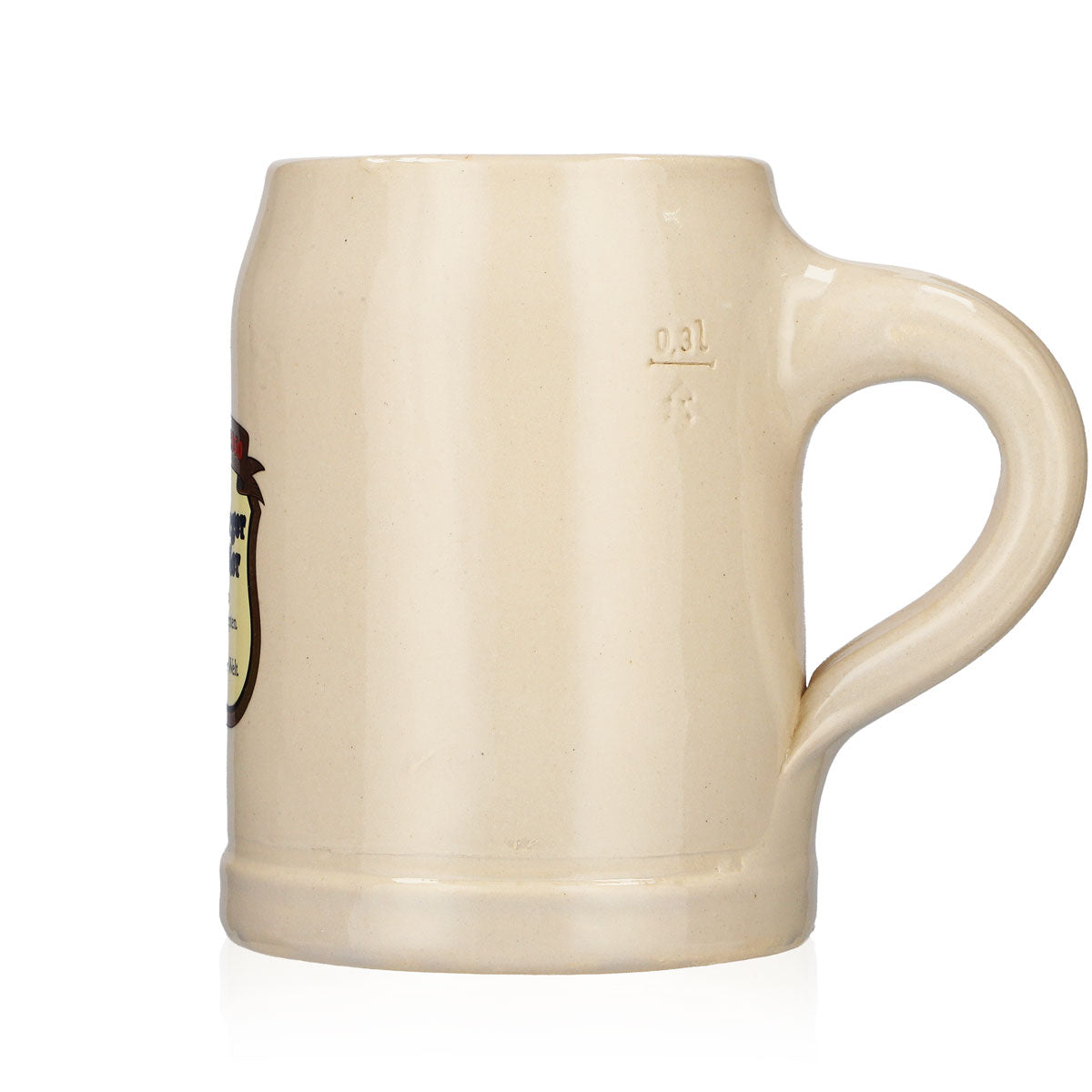 Weltenburger Kloster Glas 0,3l Tonkrug Steingut Bier Humpen Seidel Brauerei – Ansicht 5