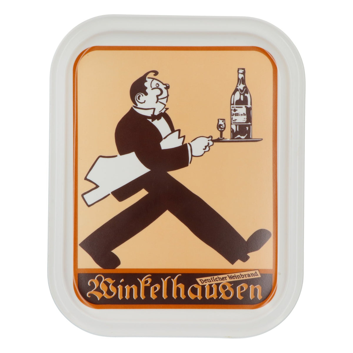 Winkelhausen Weinbrand Tablett Kellnertablett Serviertablett 35x28 cm Weiß
