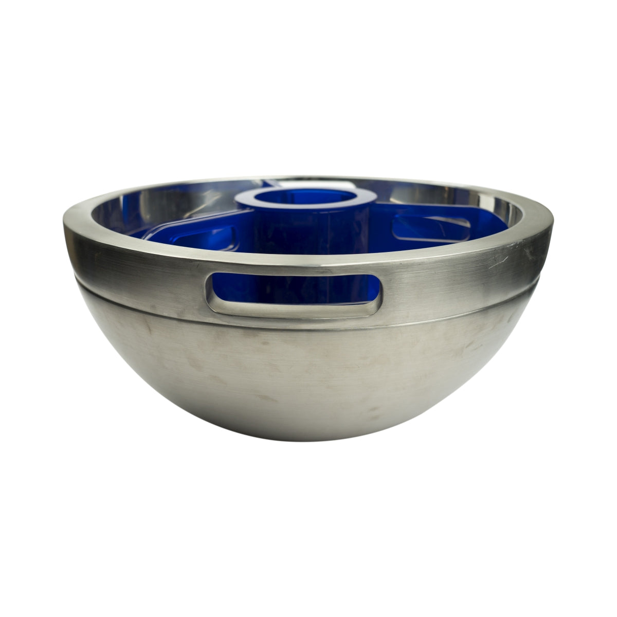 XXL Ciroc Vodka Kühler Blau Eis Box Bucket Bar Flaschen Metall Rund Silber blau Bottle Ice – Ansicht 3