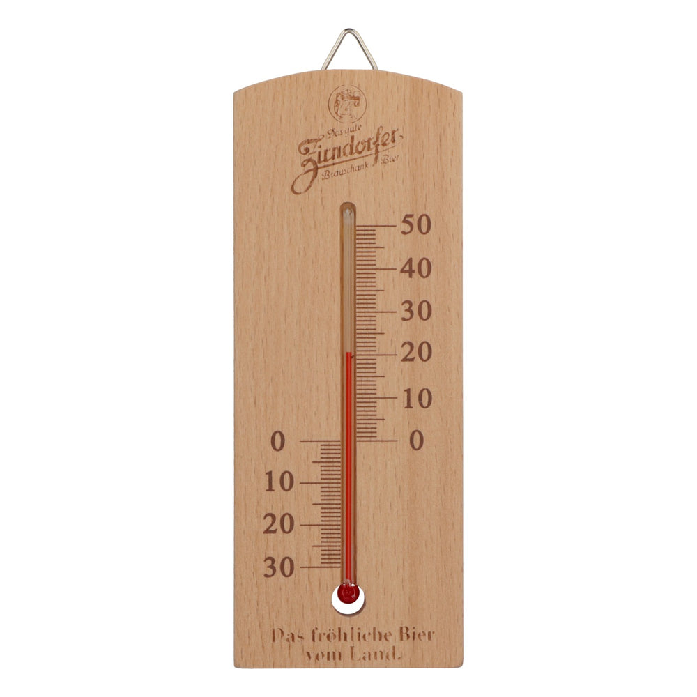 Zirndorfer Bier Thermometer Echtholz Außen-Innen Neu Original Barzubehör