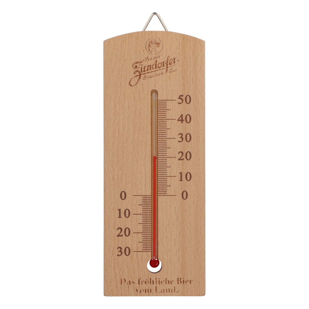 Zirndorfer Bier Thermometer Echtholz Außen-Innen Neu Original Barzubehör