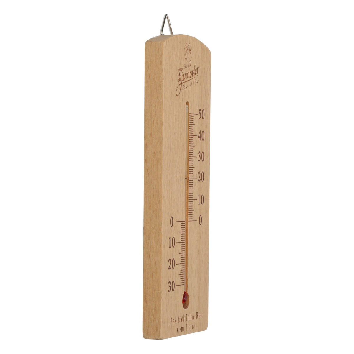 Zirndorfer Bier Thermometer Echtholz Außen-Innen Neu Original Barzubehör – Ansicht 2