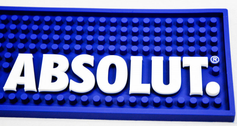 1 Absolut Vodka Barmatte Vodka, Barmatte, Abtropfmatte, blau neu