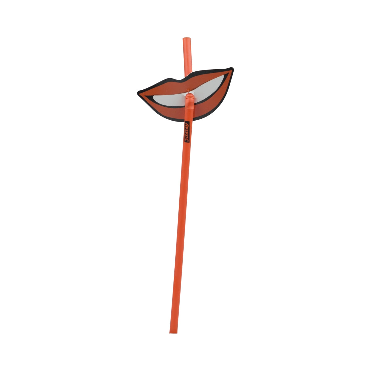 1 Aperol Likör Trinkhalm 10er-Set Plastik Orange "Smile" neu