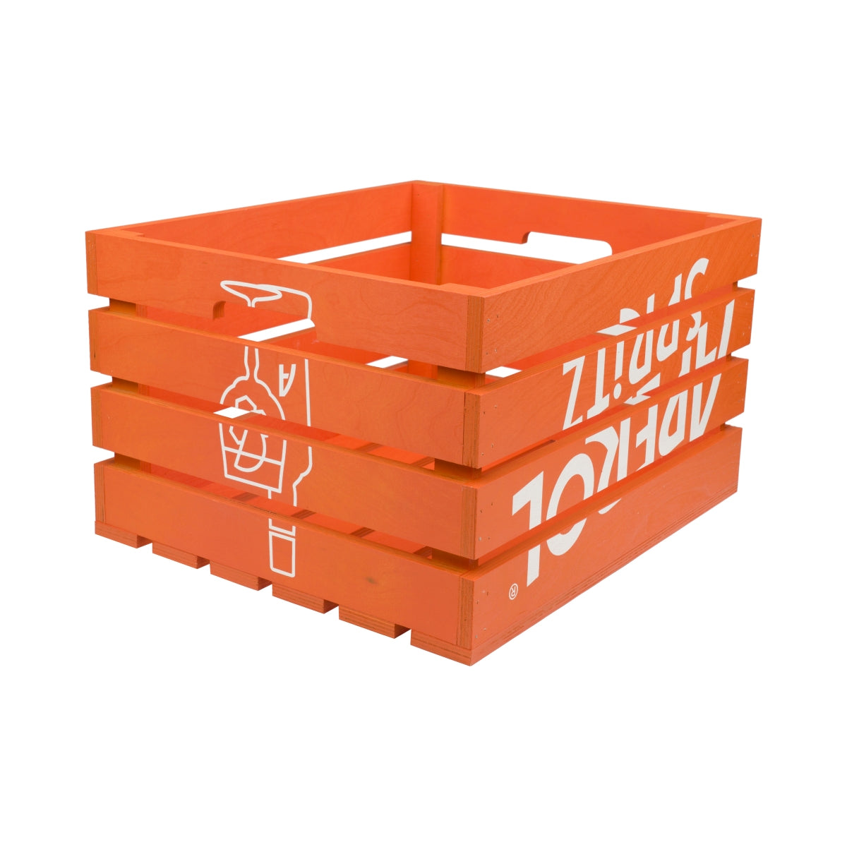 1 Aperol Spritz Likör Holzkiste Tisch 45x37x25 cm Orange "Aperol" neu – Ansicht 5