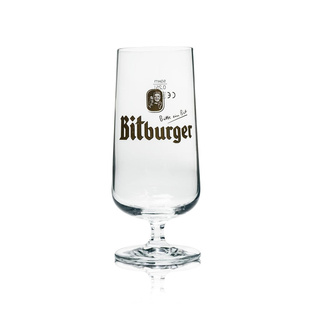 1 Bitburger Bier Glas 0,25l Pokal Tulpe Rastal neu