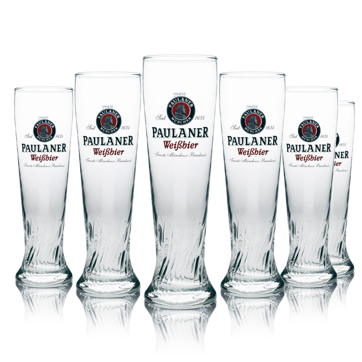 6x Paulaner Weißbierglas 0,5l Hefeweizen Gläser Geeicht Gastro Brauerei Bayern – Ansicht 4