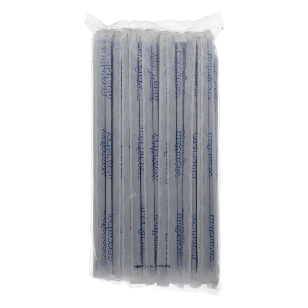 100 Orangina Saft Strohhalme knickbar 0,5x22cm blau einzeln verpackt